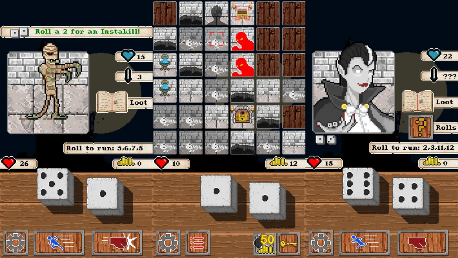 Steam限免《Snake Eyes Dungeon》掷骰肉鸽冒险游戏