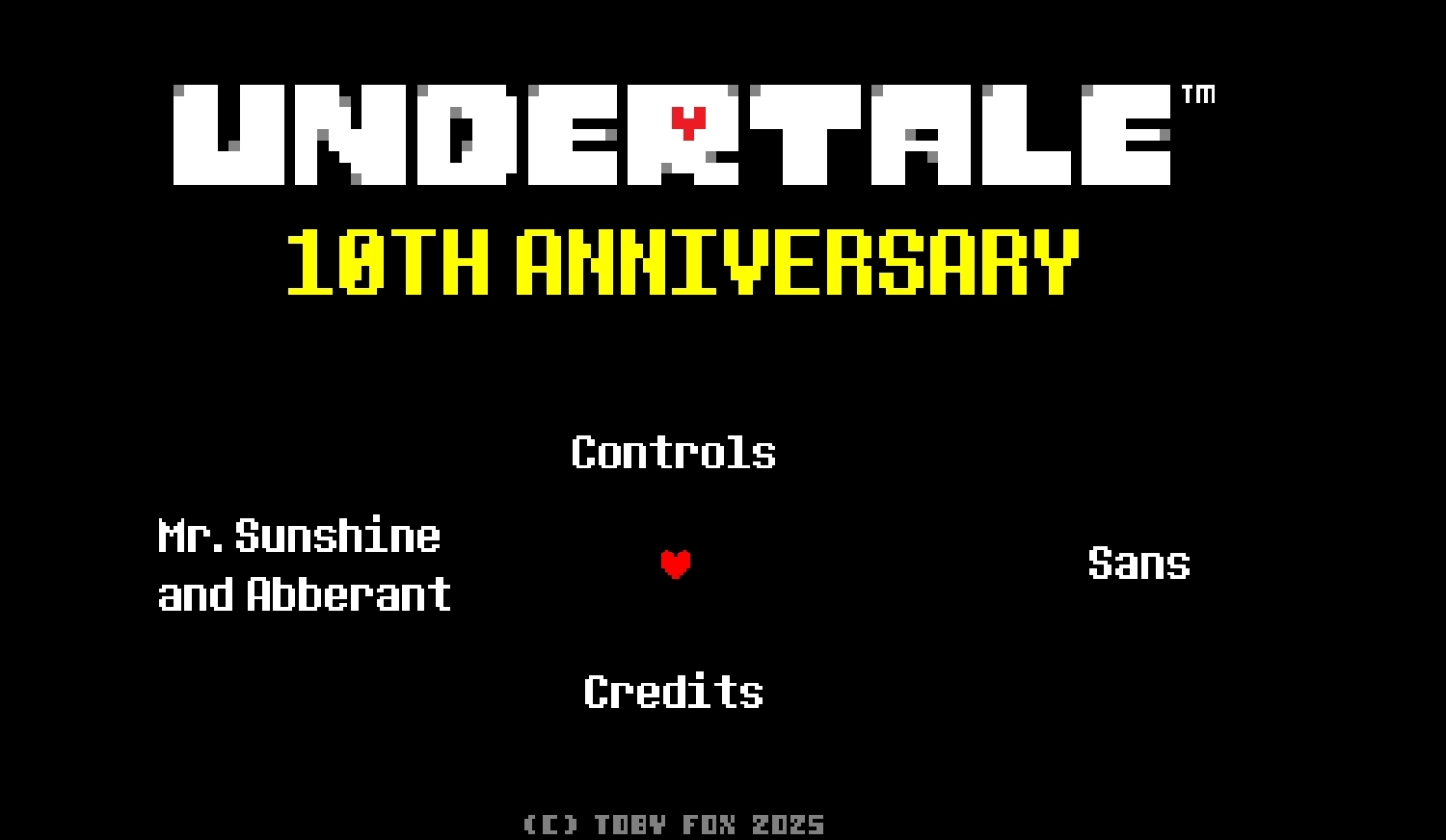 《UNDERTALE》10周年庆祝网站上线